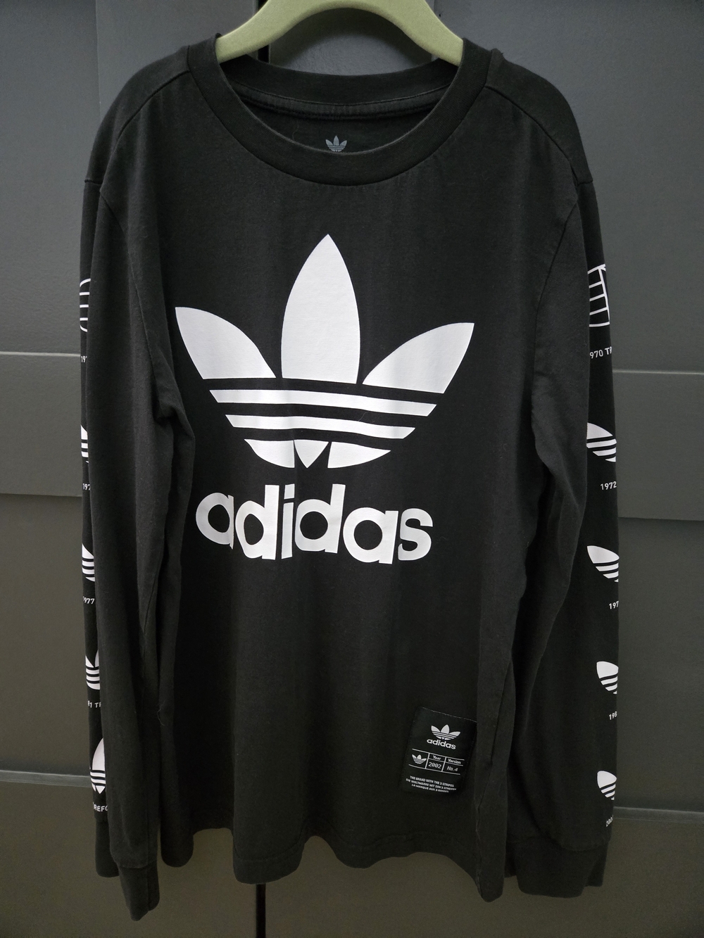 adidas Youth Black Trefoil Logo Shirt